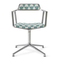 Billede af Vipp 452 Swivel Stol m. Gliders - Aluminium /Lagrasse