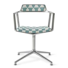 Billede af Vipp 452 Swivel Stol m. Gliders - Aluminium /Lagrasse