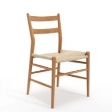 Billede af Sibast Furniture No 59 Dining Chair H: 95 cm - Olieret Eg/Papercord Webbing Nature 