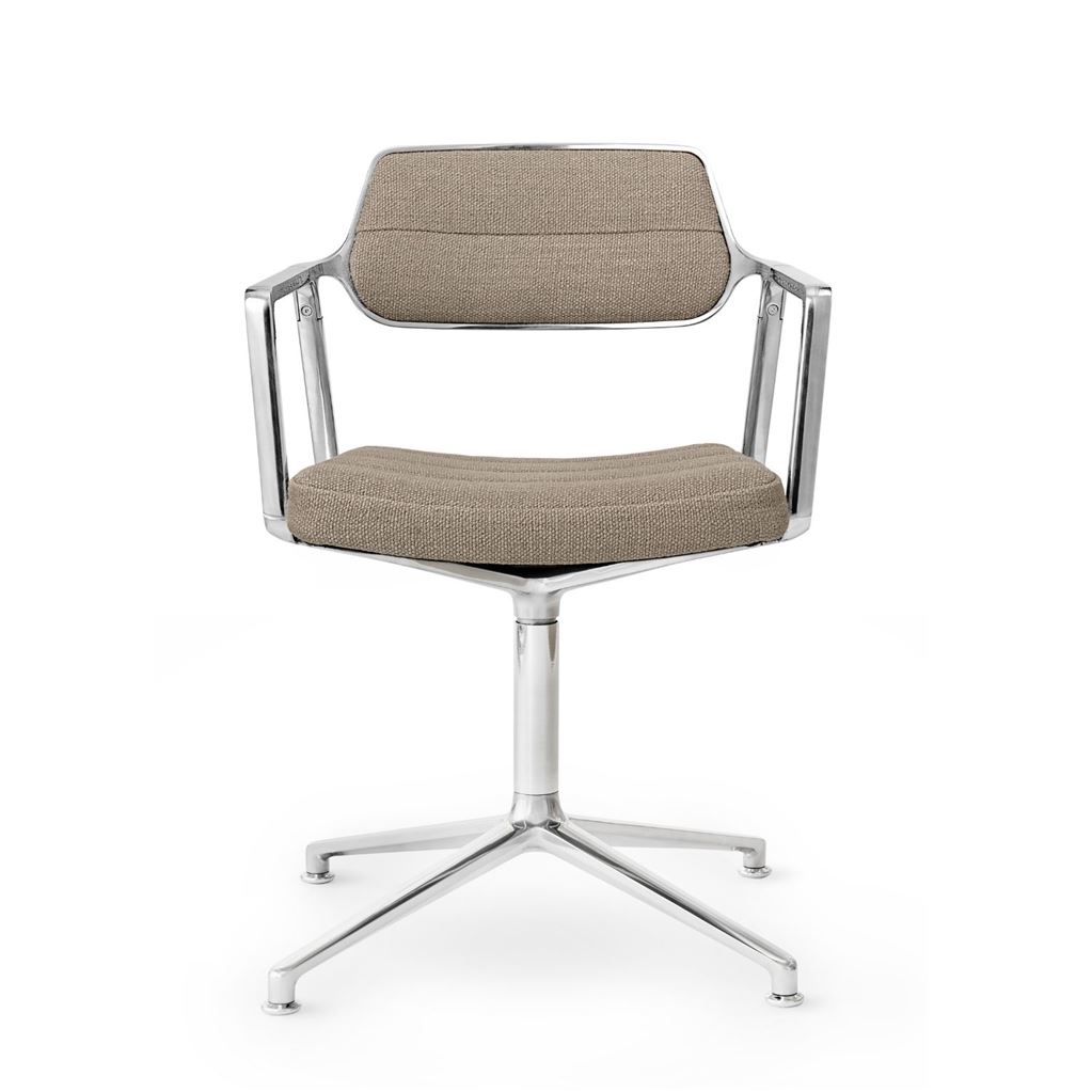 Billede af Vipp 453 Swivel Stol u. Hjul  - Aluminium/Textile Dark Sand