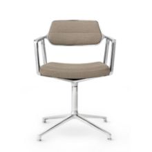 Billede af Vipp 453 Swivel Stol u. Hjul  - Aluminium/Textile Dark Sand