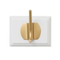 Billede af Nordal Edgy Knagerække m. 1 Knage L: 10 cm - Brass/Hvid