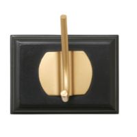 Billede af Nordal Edgy Knagerække m. 1 Knage L: 10 cm - Brass/Sort