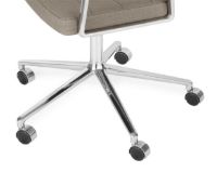 Billede af Vipp 453+ Swivel Stol m. Hjul - Aluminium/Dark Sand Textile