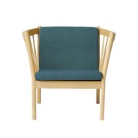 Billede af FDB Møbler Erik Ole Jørgensen J146 Lænestol H: 79,5 cm - Eg/Grøn