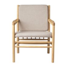 Billede af FDB Møbler J147 Lænestol Erik Ole Jørgensen H: 79,5 cm - Eg/Beige