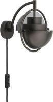 Billede af GUBI Multi-Lite Wall Lamp Ø: 15 cm - Black Brass/Black