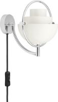 Billede af GUBI Multi-Lite Wall Lamp Ø: 15 cm - Chrome/White Semi Matt