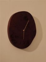 Billede af Ferm Living Melt Wall Clock 28x33 cm - Dark Stained Burl