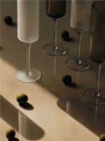 Billede af Ferm Living Ripple Champagneglas 15 cl Set of 2 - Clear Glass