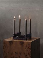 Billede af Ferm Living Newel Modular Candle Holder Set Of 4 18x18 cm - Marmor/Rosso