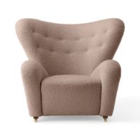 Billede af Audo Copenhagen Den Trætte Mand Loungestol H: 88 cm - Dark Stained Oak/Baena 93