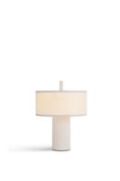 Billede af New Works Margin Portable Table Lamp H: 31 cm - Hvid/Canvas