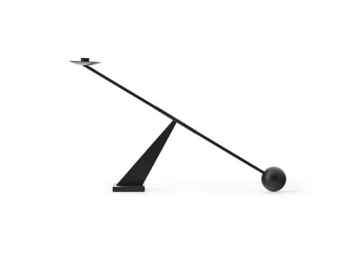 Audo Copenhagen Interconnect Candleholder Small H: 25,5 cm - Steel/Black