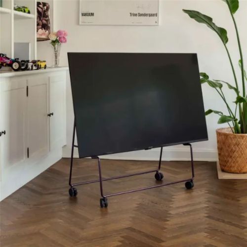 Please Wait To Be Seated Carry Tv Stander H: 92 cm - Fig Purple M/Hjul