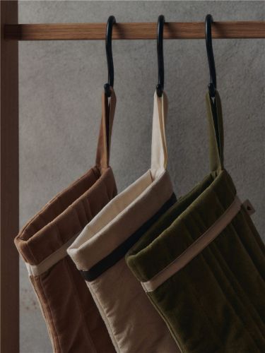 Ferm Living Vari Quilted Julesok H: 40 cm - Bomuld/Tan