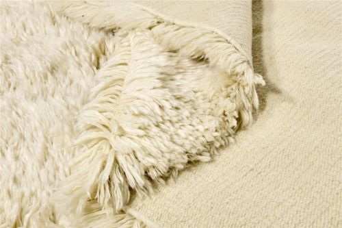 Rezas Snow White Plain Gulvtæppe 240x170 cm - Ivory