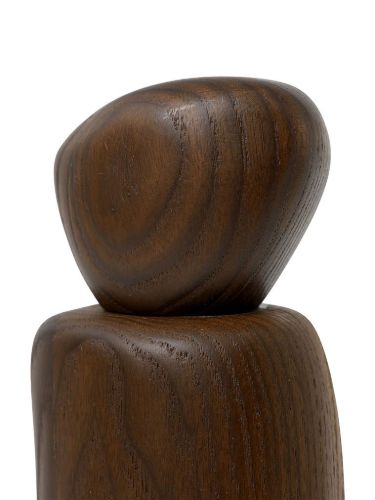 Ferm Living Pebble Grinder H: 18,8 cm - Ash/Dark Brown 