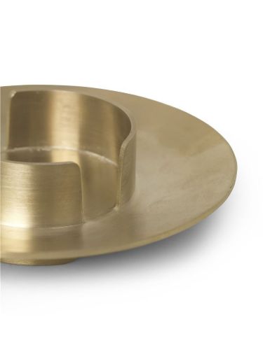 Ferm Living Block Candle Holder Ø: 11 cm - Brass