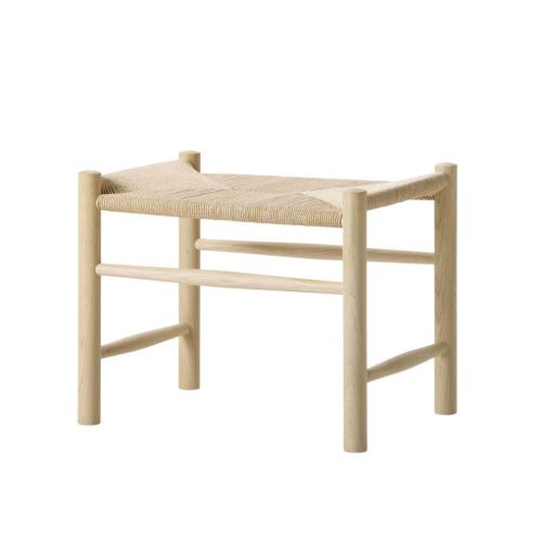Fredericia Furniture 16000 J16 Wegner Taburet H: 42,5 cm - Natur Flet/Lys Olieret Eg