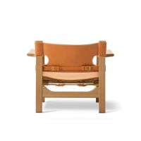 Billede af Fredericia Furniture 2226 Den Spanske Stol af Børge Mogensen  - Naturfarvet Læder/Olieret Eg