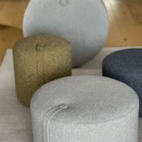 Billede af We Do Wood Designbite Pouf Heigh H: 33 cm - Polyester/Natural