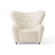 Billede af Audo Copenhagen Den Trætte Mand Loungestol H: 88 cm - Dark Stained Oak/Baena 14