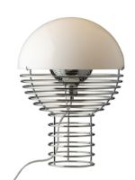 Billede af Verpan Wire Table Lamp Ø: 30 cm - Chrome/White 