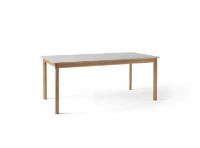 Billede af &Tradition Patch HW1 Extendable Table 180x90 cm - Oiled Oak w. Beige Arizona 0748 Fenix Nano Laminate & Brass