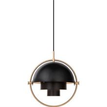 Billede af GUBI Multi-Lite pendel Ø:36 cm Brass base - Charcoal Black skærm 