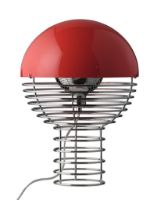 Billede af Verpan Wire Table Lamp Ø: 30 cm - Chrome/Red 