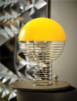 Billede af Verpan Wire Table Lamp Ø: 30 cm - Chrome/Yellow 