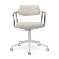 Billede af Vipp 453+ Swivel Stol m. Hjul - Aluminium/Off-White/Light Grey