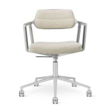 Billede af Vipp 453+ Swivel Stol m. Hjul - Aluminium/Off-White/Light Grey