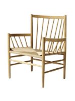 Billede af FDB Møbler J82 Jørgen Bækmark Loungestol - Eg/Natur flet/Mat lak 