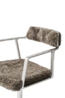 Billede af Vipp 452 Swivel Stol m. Gliders - Aluminium/Curly 07/Umber Limited Edition 