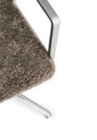 Billede af Vipp 452 Swivel Stol m. Gliders - Aluminium/Curly 07/Umber Limited Edition 