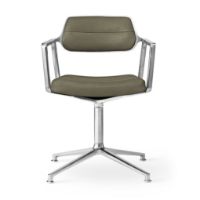 Billede af Vipp 453 Swivel Stol u. Hjul  - Aluminium/Bosco Green