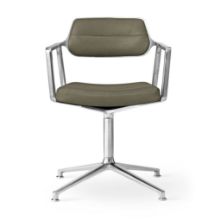 Billede af Vipp 453 Swivel Stol u. Hjul  - Aluminium/Bosco Green