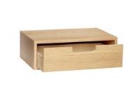 Billede af Hübsch Hide Drawer Box 30x20 cm - Egetræ  FORUDBESTIL: JUNI 2026