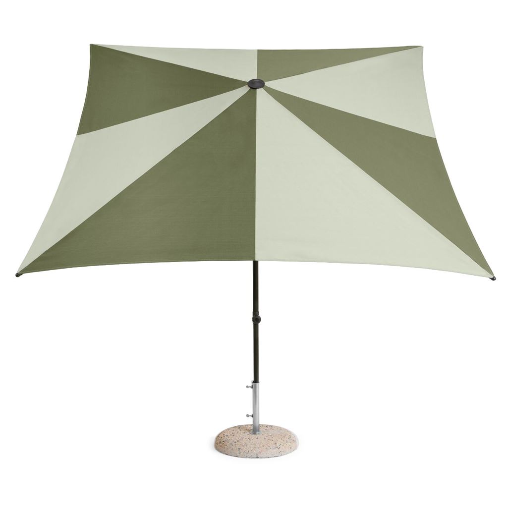Billede af HAY Terrazza Parasol Firkantet 240x240 cm - Green/Dark Green 