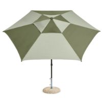 Billede af HAY Terrazza Parasol Sekskantet 300x300 cm - Green/Dark Green