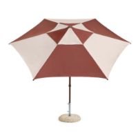 Billede af HAY Terrazza Parasol Sekskantet 300x300 cm - Off-White/Burgundy
