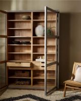 Billede af Nordal Viva Vitrineskab m. 2 Låger H: 210 cm - Træ/Grå