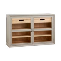 Billede af Nordal Viva Vitrineskab Lav m. 2 Låger H: 96,5 cm - Træ/Grå