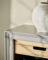 Billede af Nordal Viva Vitrineskab Lav m. 2 Låger H: 96,5 cm - Træ/Grå