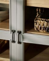 Billede af Nordal Viva Vitrineskab Lav m. 2 Låger H: 96,5 cm - Træ/Grå