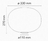 Billede af FLOS Glo-Ball Basic 1 Ø: 33 cm - Aluminium/Opalglas