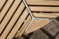 Billede af Vipp 717 Open-Air Café Table Ø: 75 cm - Teak/Pulverlakeret Aluminium