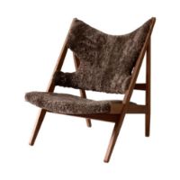 Billede af Audo Copenhagen Knitting Lounge Chair Sheepskin - Walnut/Root